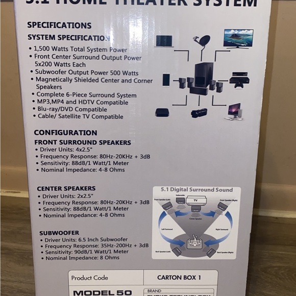 Home theater system brand new